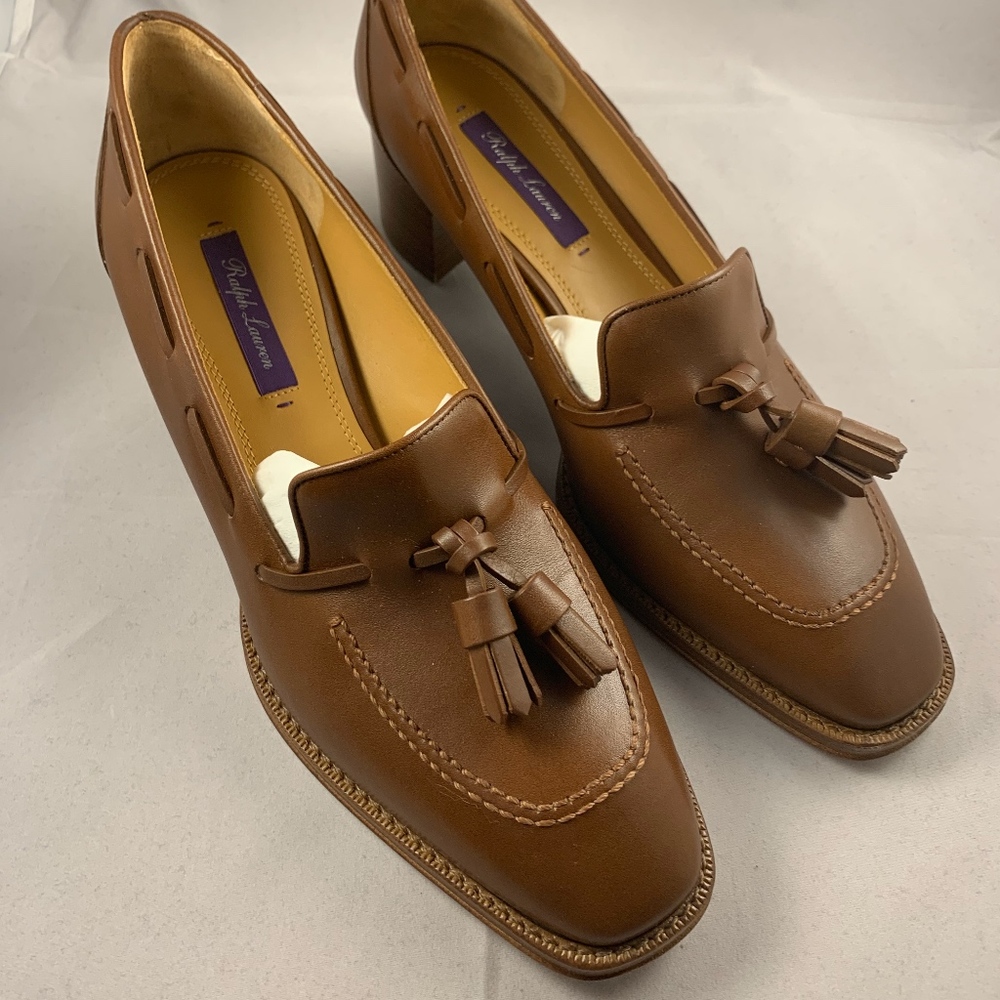 Ralph Lauren Purple Label Vayden Brown Box Calf